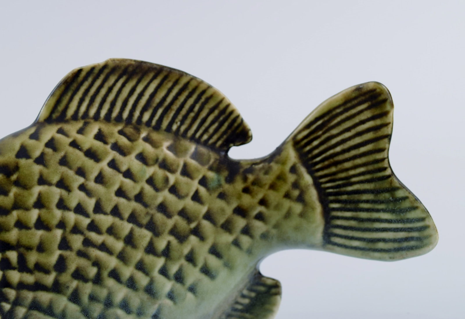 Sven Wejsfelt (1930-2009) for Gustavsberg. Unique Stim fish in glazed ceramics. Perch. 1980s. - 5