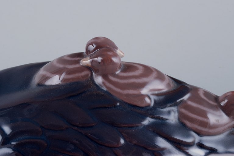 Bing & Grøndahl figurine of a tufted duck with ducklings. - 5