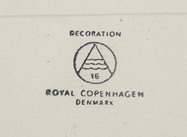 Royal Copenhagen, four tiles with an abstract motif. - 5