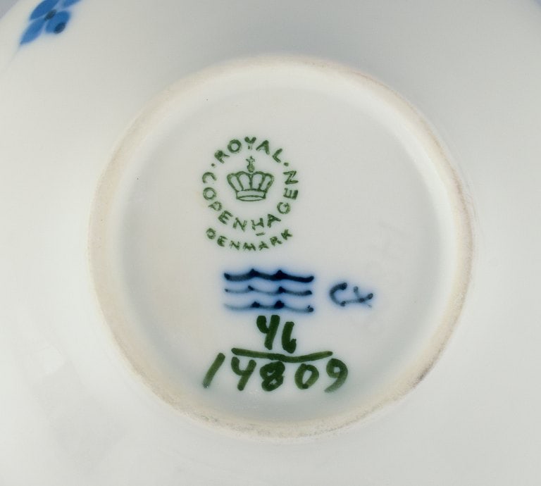 Johannes Hedegaard for Royal Copenhagen, Denmark, Rimmon, a five-person set of large tea cups and - 6