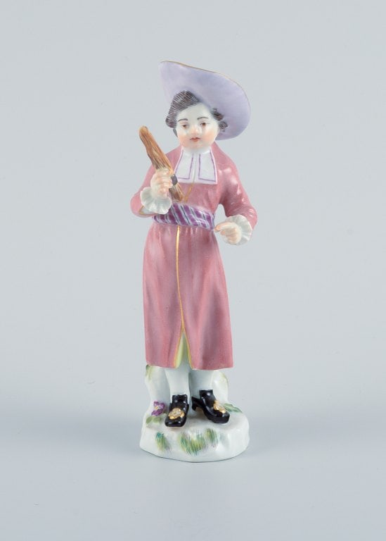 Meissen, Germany, porcelain figure. Overglaze. A boy in fine clothes. - 3