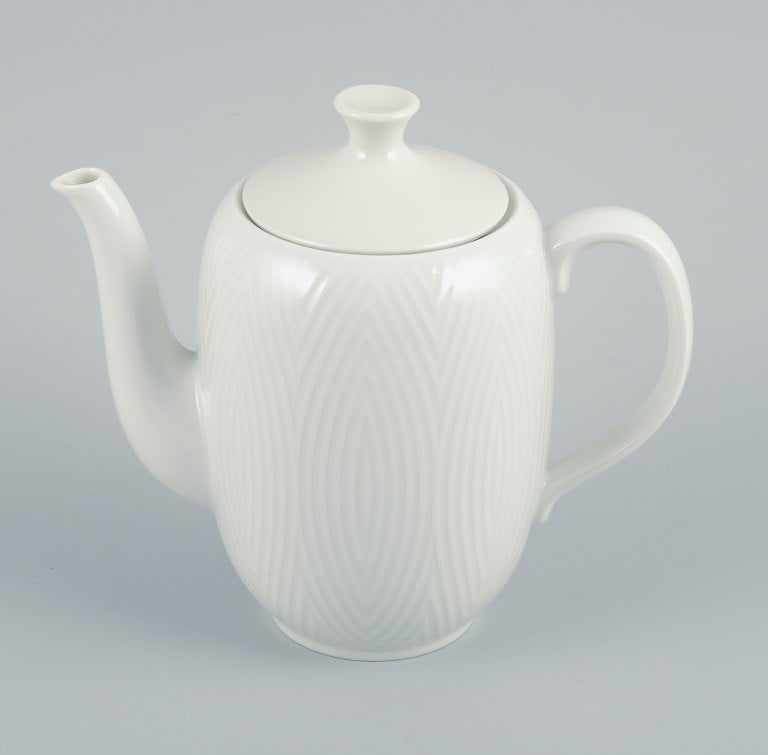 Royal Copenhagen, Salto, coffee pot in white porcelain. - 3