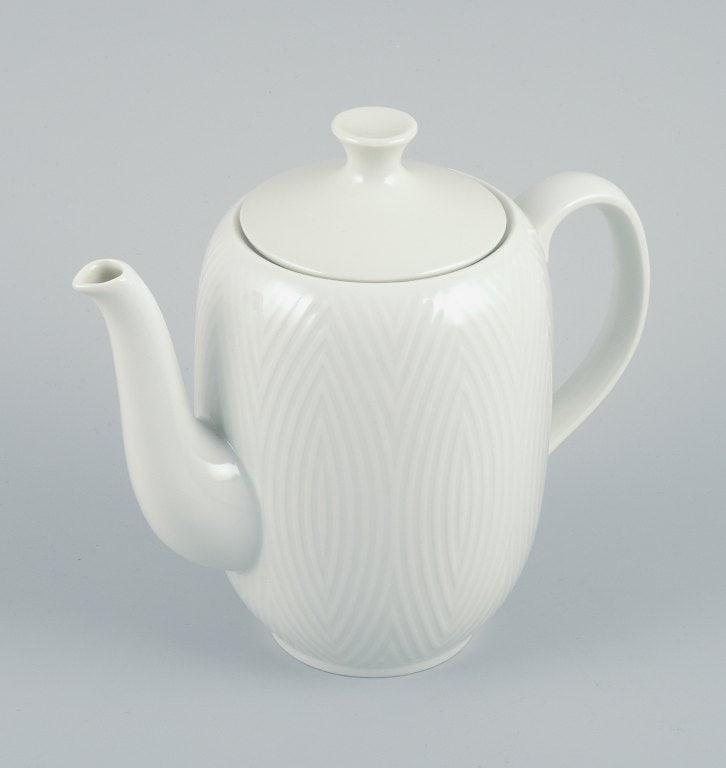 Royal Copenhagen, Salto, coffee pot in white porcelain. - 4