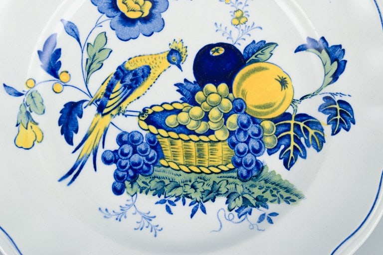 Copeland Spode, England, Bluebird. Four faience plates. - 4