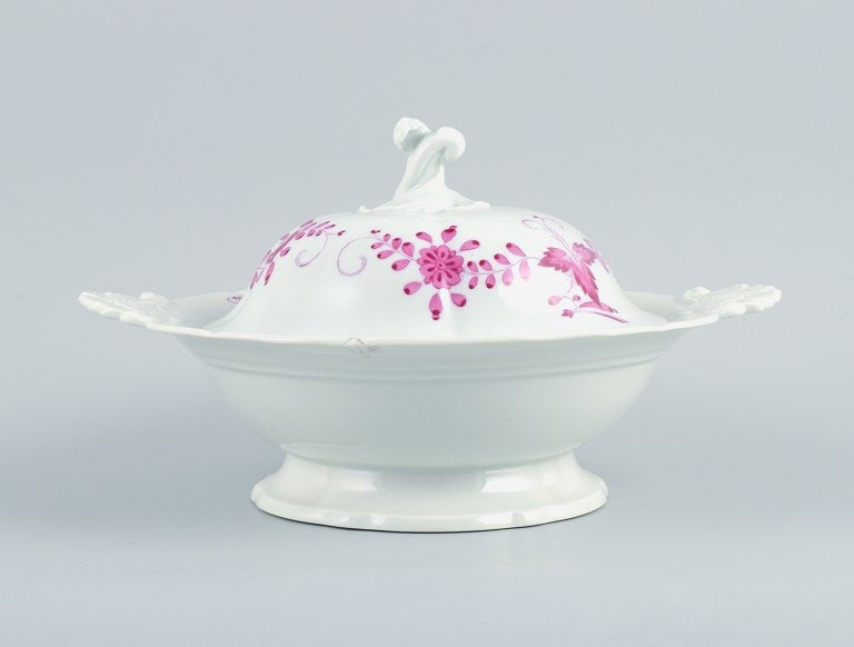 Meissen, Germany, Pink Indian, round terrine with lid. - 3