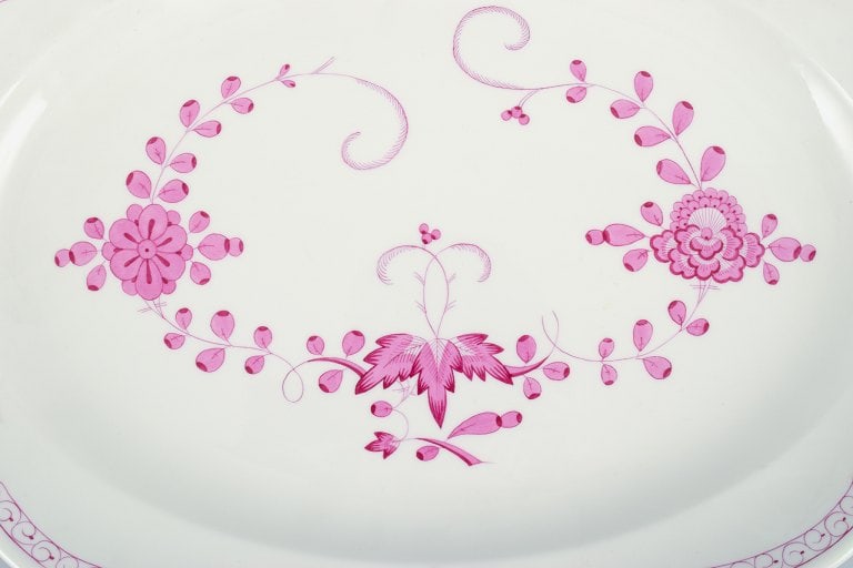 Meissen, Germany, Pink Indian, oval serving dish. - 5
