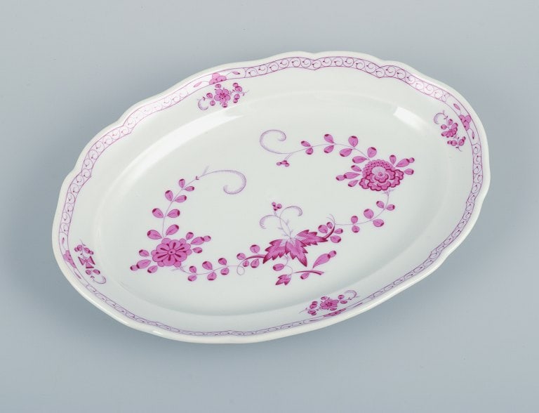 Meissen, Germany, Pink Indian, oval serving dish. - 3