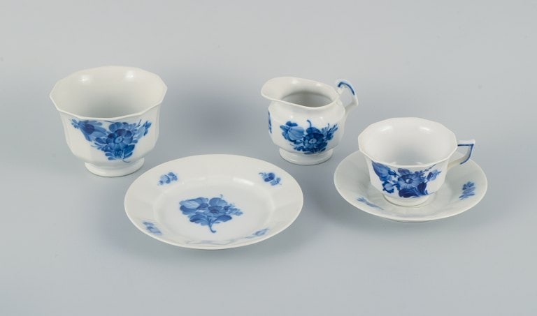 Royal Copenhagen, blue flower angular, coffee service for six people. Consisting of six coffee cups - 3