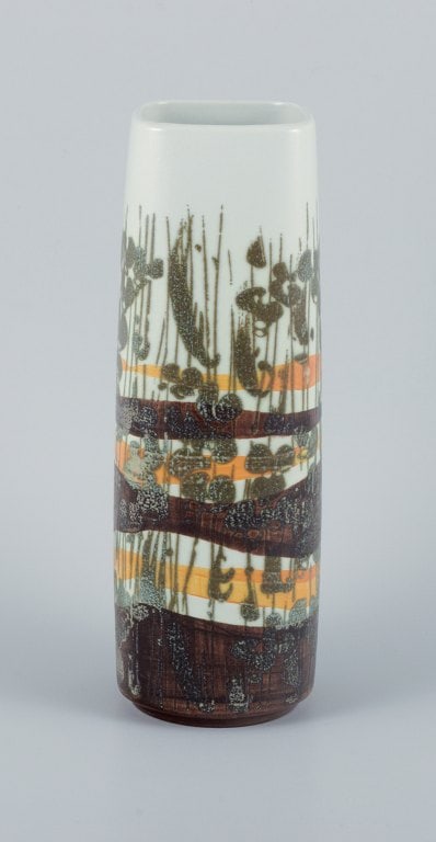 Ivan Weiss for Royal Copenhagen, faience vase.: Ivan Weiss for Royal Copenhagen, faience vase. 1980-1984. In excellent condition. Marked. First factory quality. Dimensions: D 9.0 x H 27.5 cm. Reserve: $252.00 Shipping: Domestic: Shipping rates are