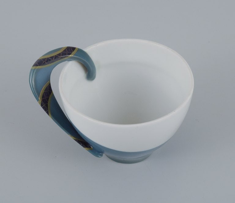 French designer, avant-garde style, unique egoist tea service in hand-painted porcelain consisting - 5