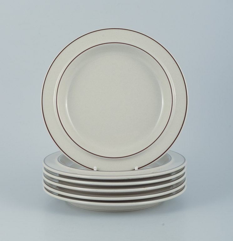 Arabia, Finland. Six Fennica stoneware plates.: Arabia, Finland. Six Fennica stoneware plates. 1970s. First factory quality. In perfect condition. Marked. Dimensions: D 20.0 x H 2.0 cm. Reserve: $280.00 Shipping: Domestic: Shipping rates are