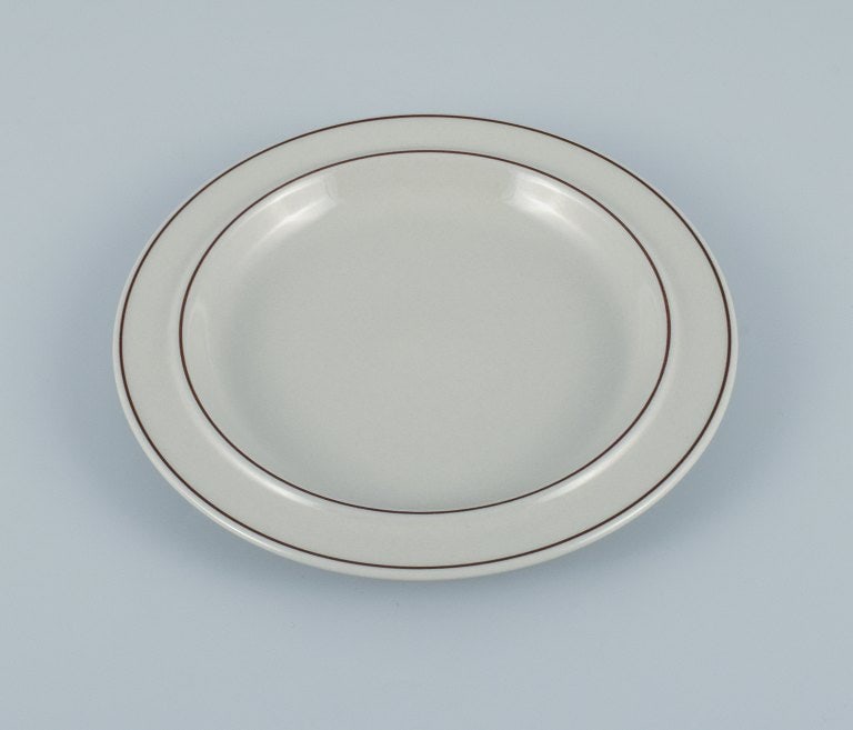 Arabia, Finland. Six Fennica stoneware plates. - 4