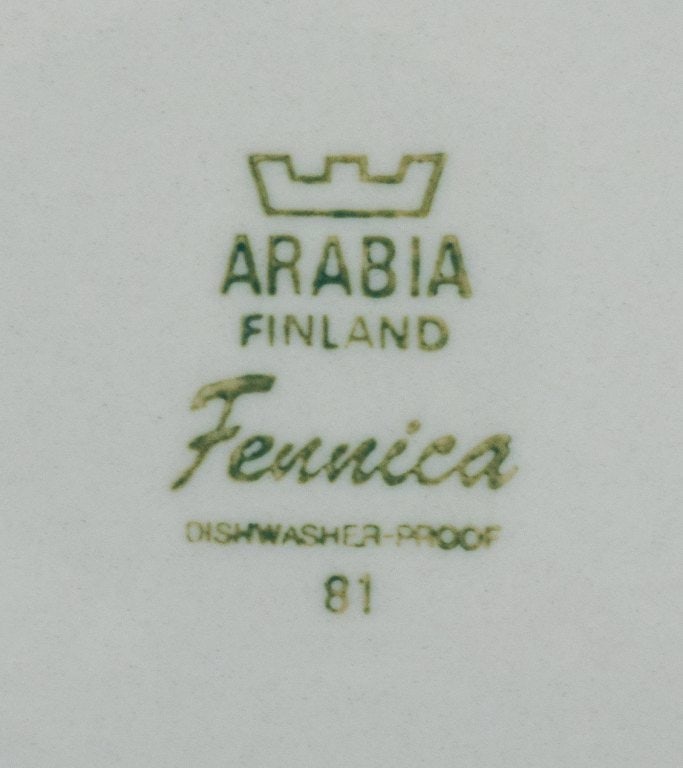 Arabia, Finland. Six Fennica stoneware plates. - 6