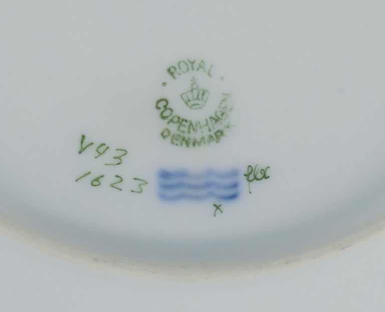 Royal Copenhagen, Light Saxon Flower, four lunch plates. - 7