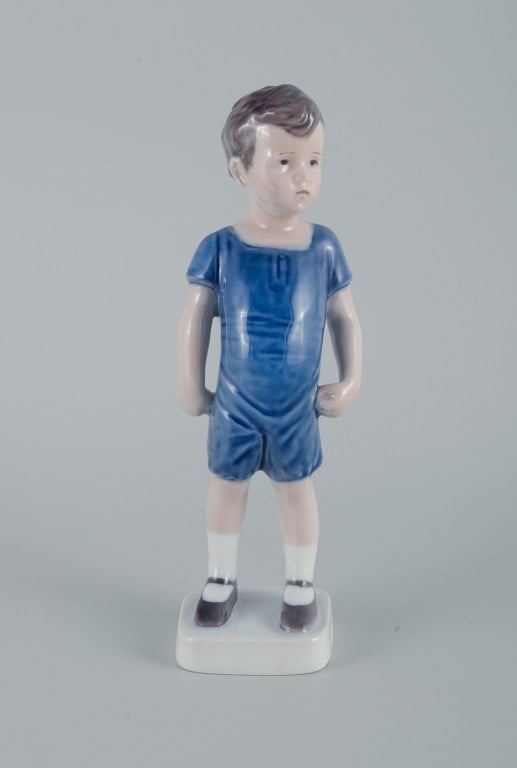 Royal Copenhagen, rare figure of a boy. - 3