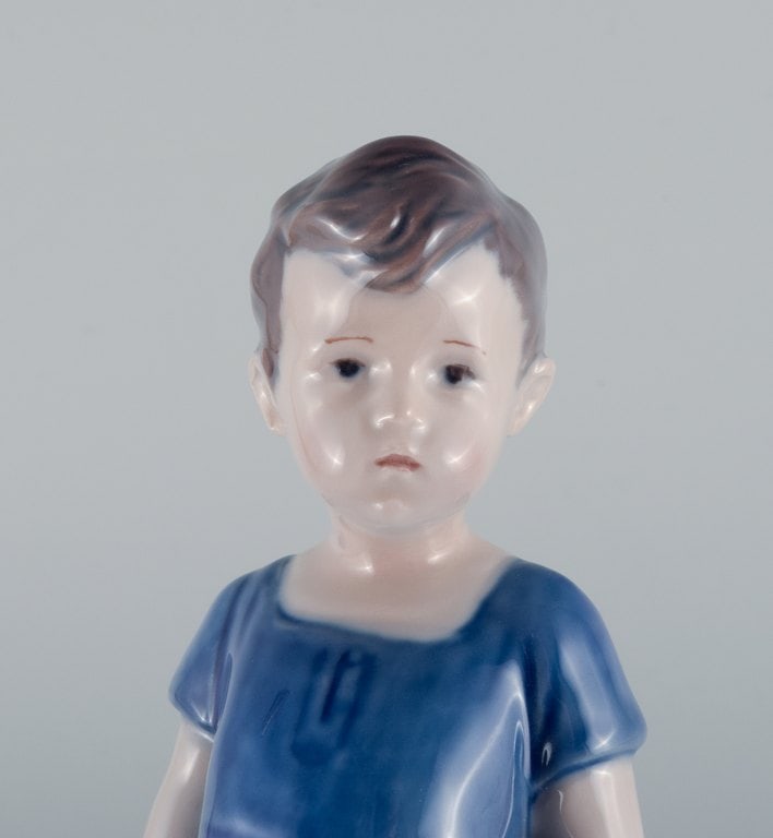 Royal Copenhagen, rare figure of a boy. - 8