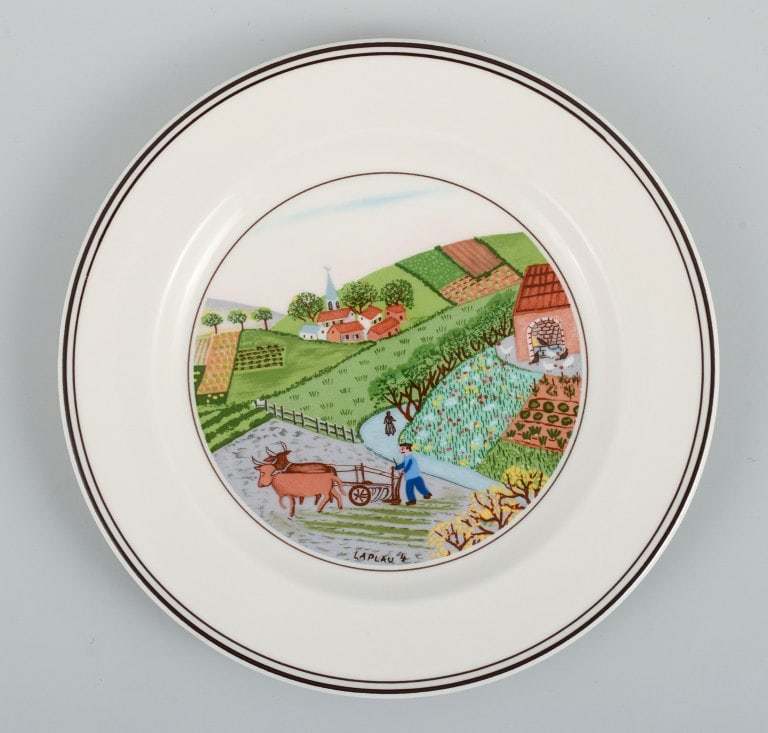 Villeroy & Boch, design Gérard Laplau. A set of six porcelain plates. - 3