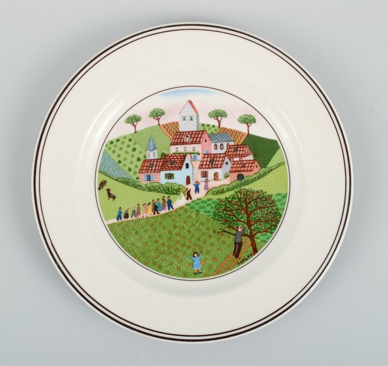 Villeroy & Boch, design Gérard Laplau. A set of six porcelain plates. - 8