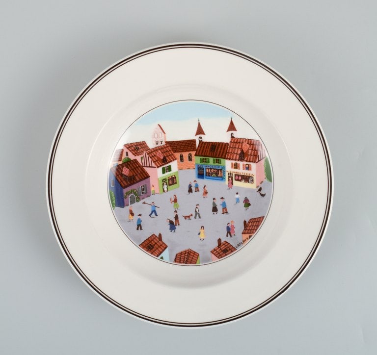 Villeroy & Boch, design Gérard Laplau. A set of six deep porcelain plates. - 3