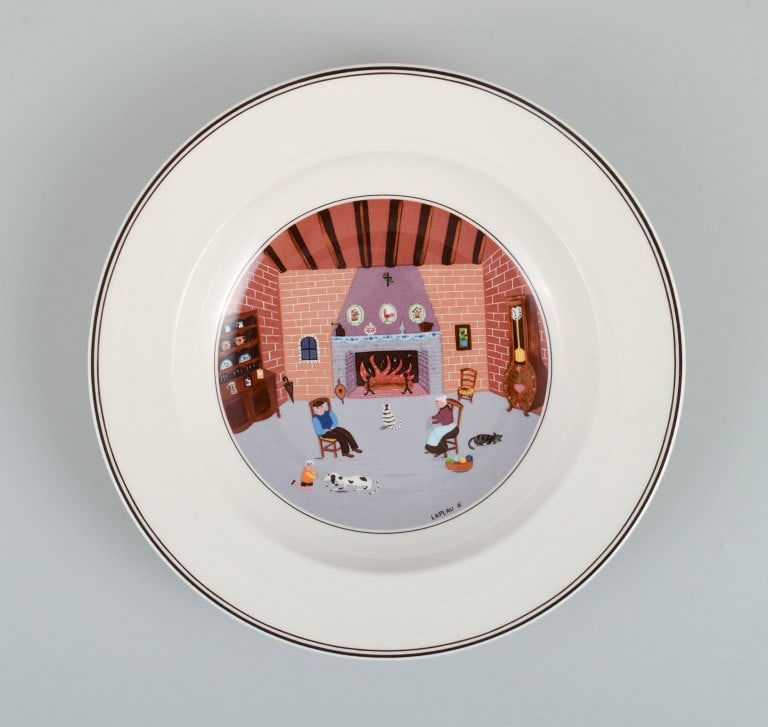 Villeroy & Boch, design Gérard Laplau. A set of six deep porcelain plates. - 4