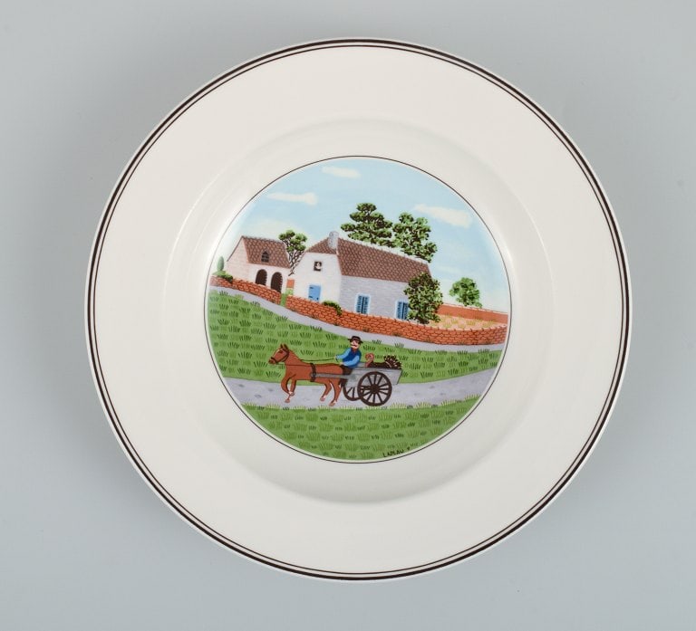 Villeroy & Boch, design Gérard Laplau. A set of six deep porcelain plates. - 7