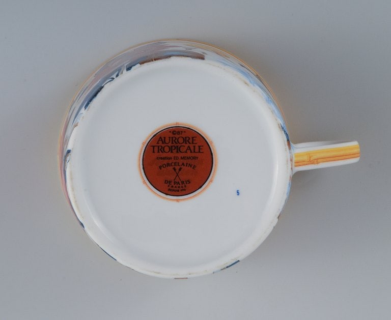 Porcelaine De Paris "Aurore Tropicale". Limoges, France, - 4