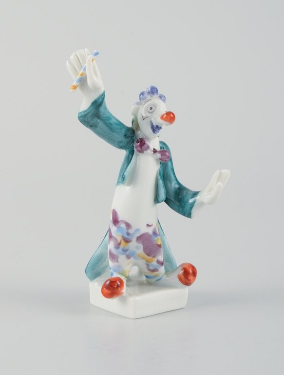 Peter Strang (b.1936) for Meissen. Figure in hand-painted porcelain. Conductor from the clown - 3