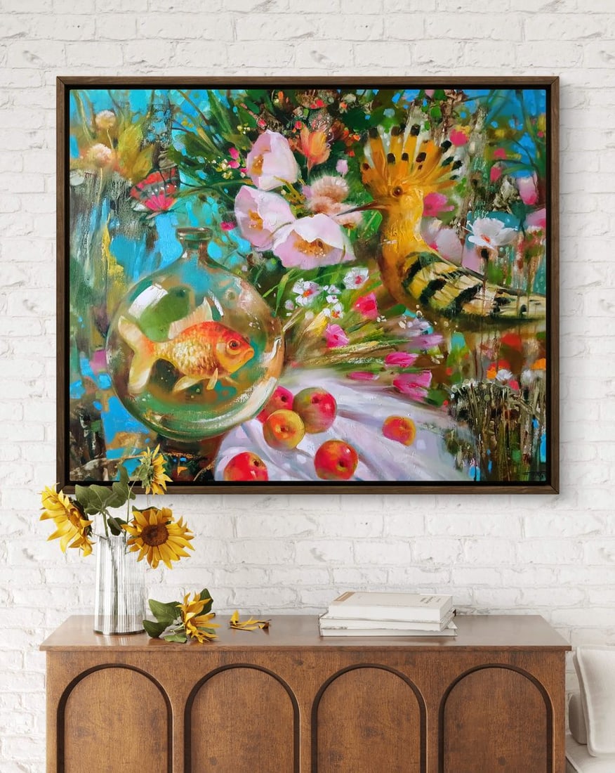 Abstract oil painting Festive Fauna Anatoly Tarabanov - 2