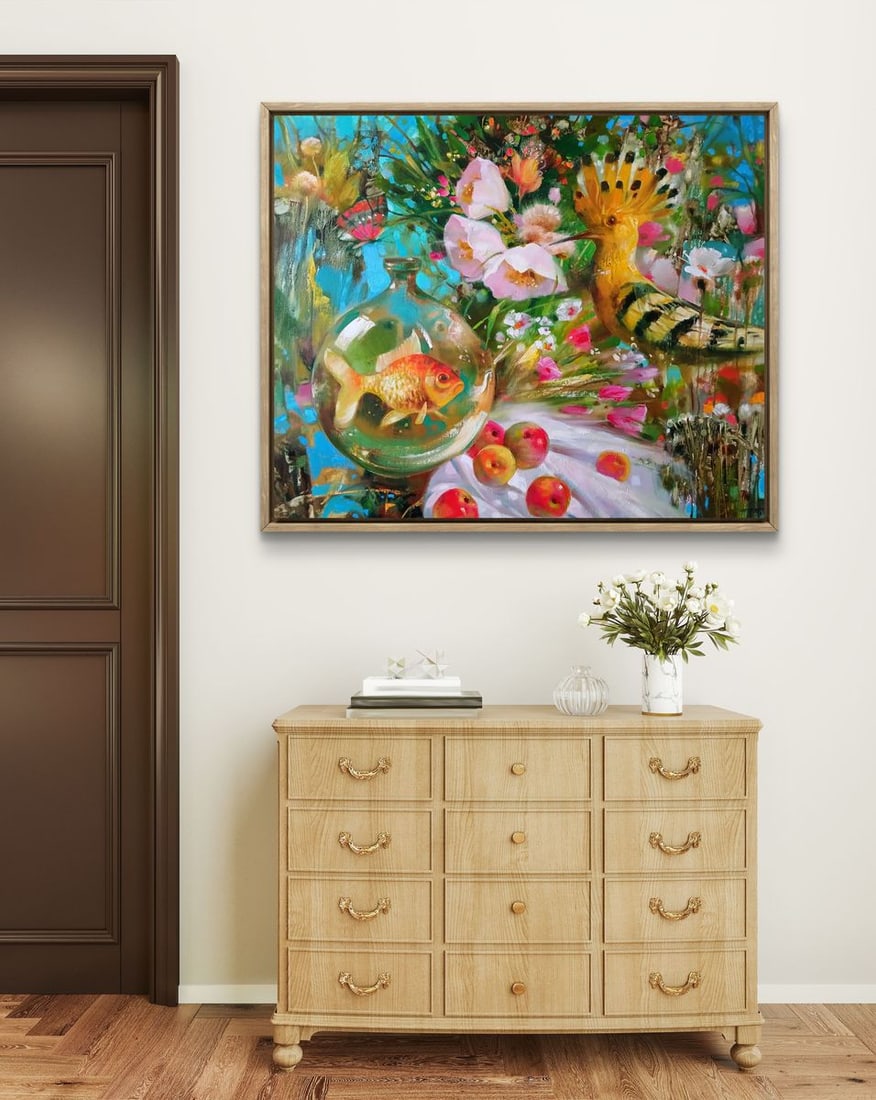 Abstract oil painting Festive Fauna Anatoly Tarabanov - 3
