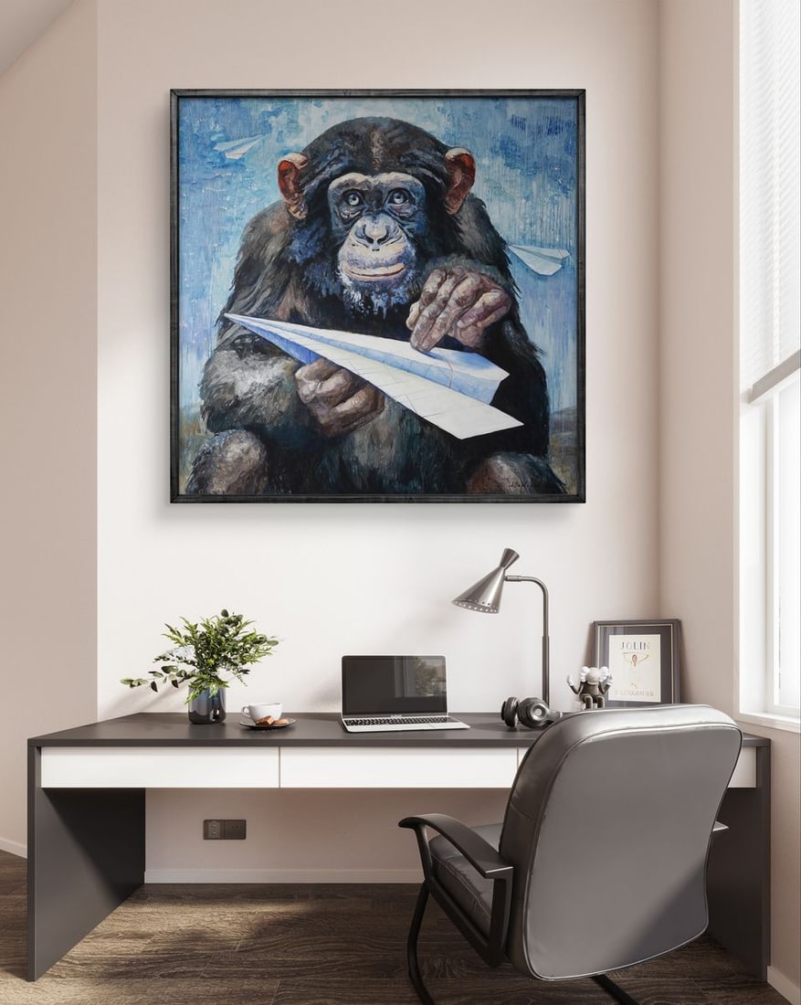 Oil painting Portrait of little monkeys Anatoly Varvarov - 6