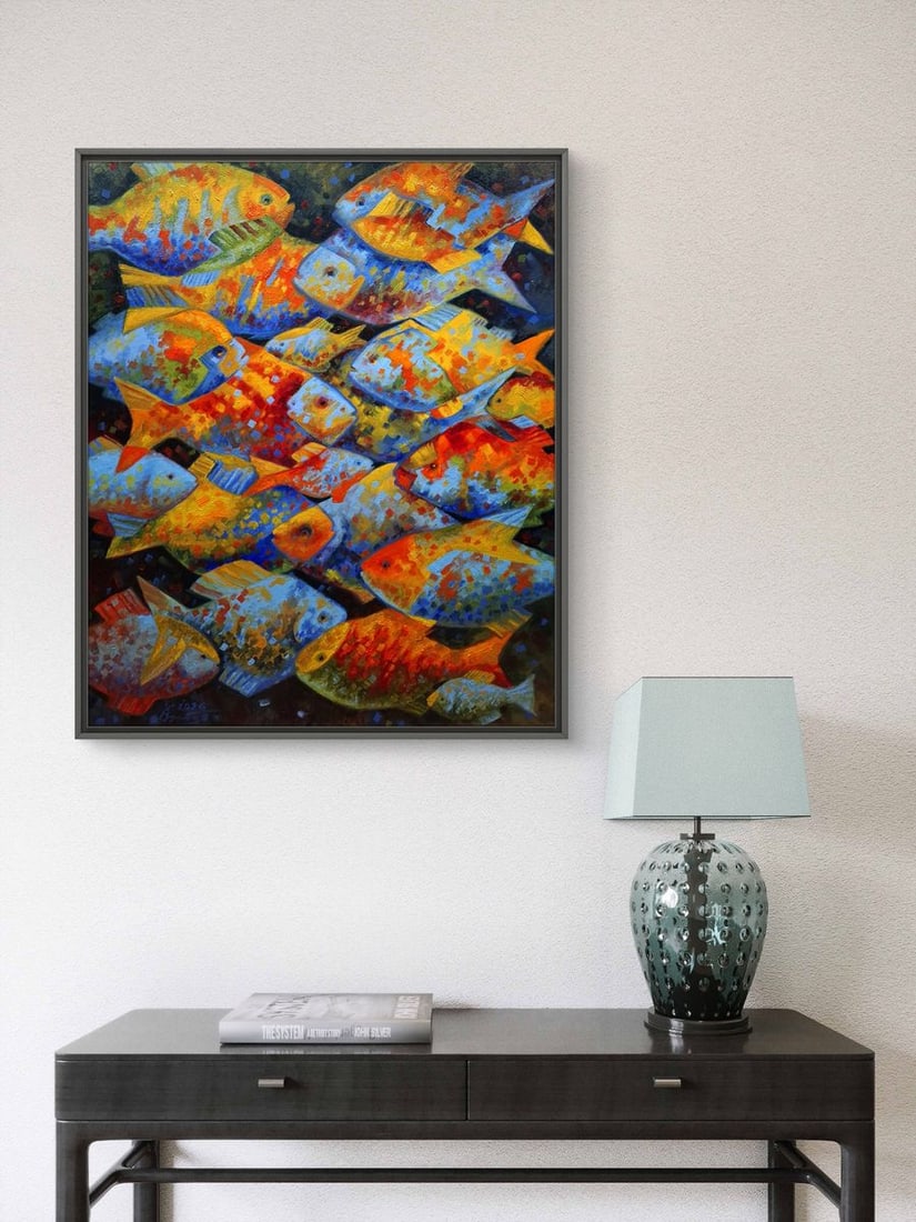 Oil painting Fish puzzles Sergey Voichenko - 4