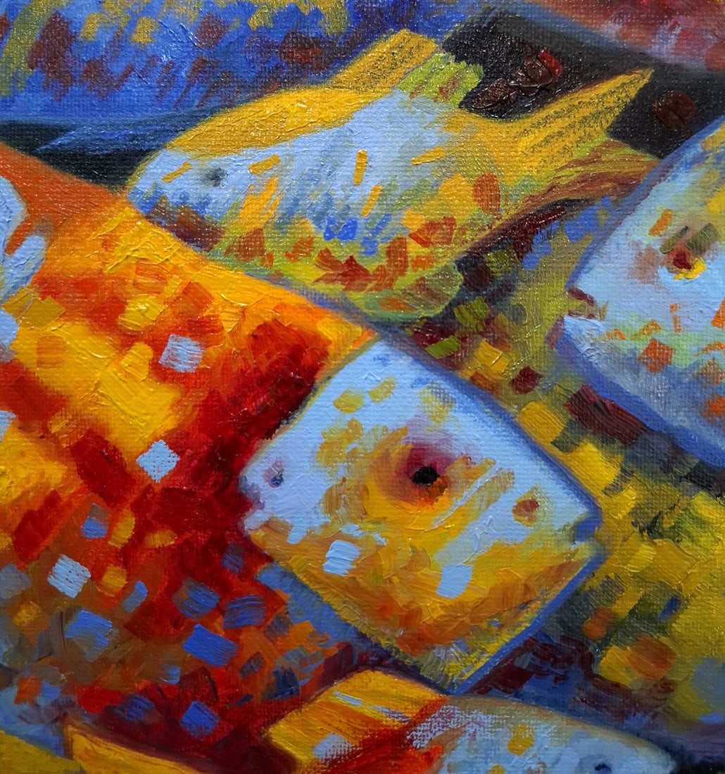Oil painting Fish puzzles Sergey Voichenko - 5