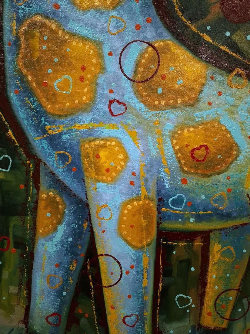 Oil painting The giraffe is walking Sergey Voichenko - 5