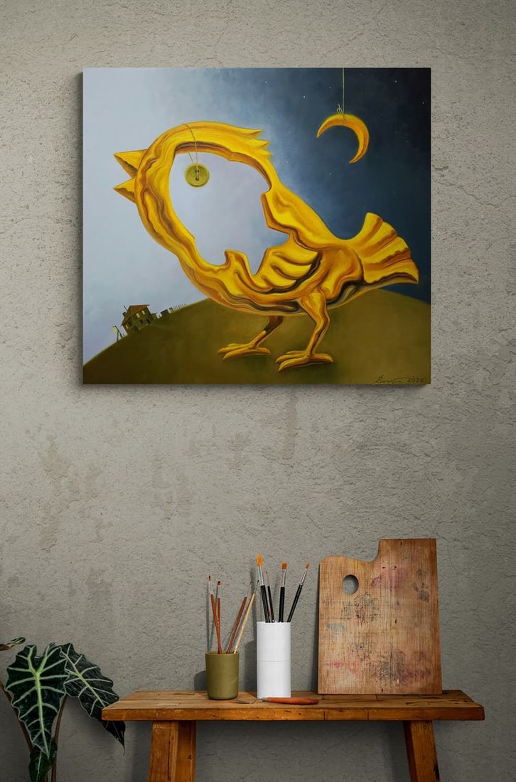 Oil painting Golden Chicken Sergey Voichenko - 2
