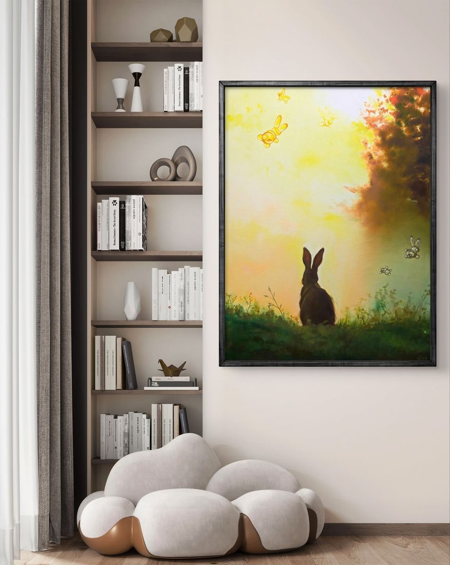 Oil painting Hare in the Fog Igor Konovalov - 3