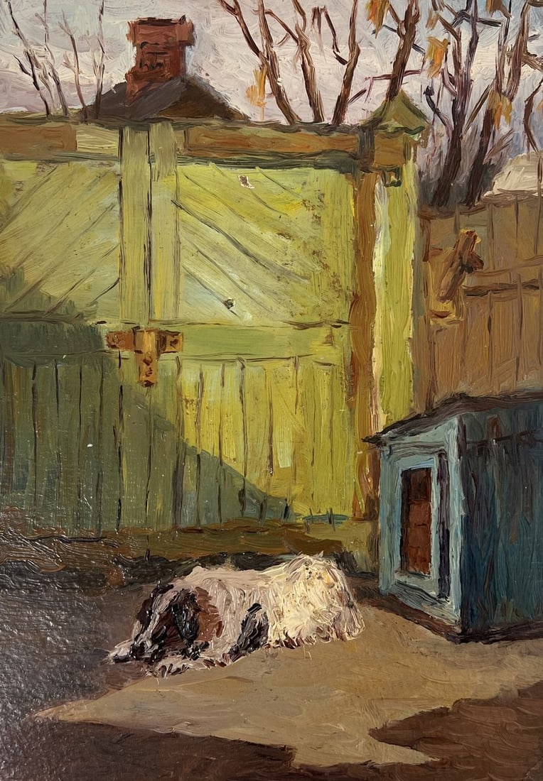 Oil painting The booth and the faithful dog Volodymyr Benfialov - 3