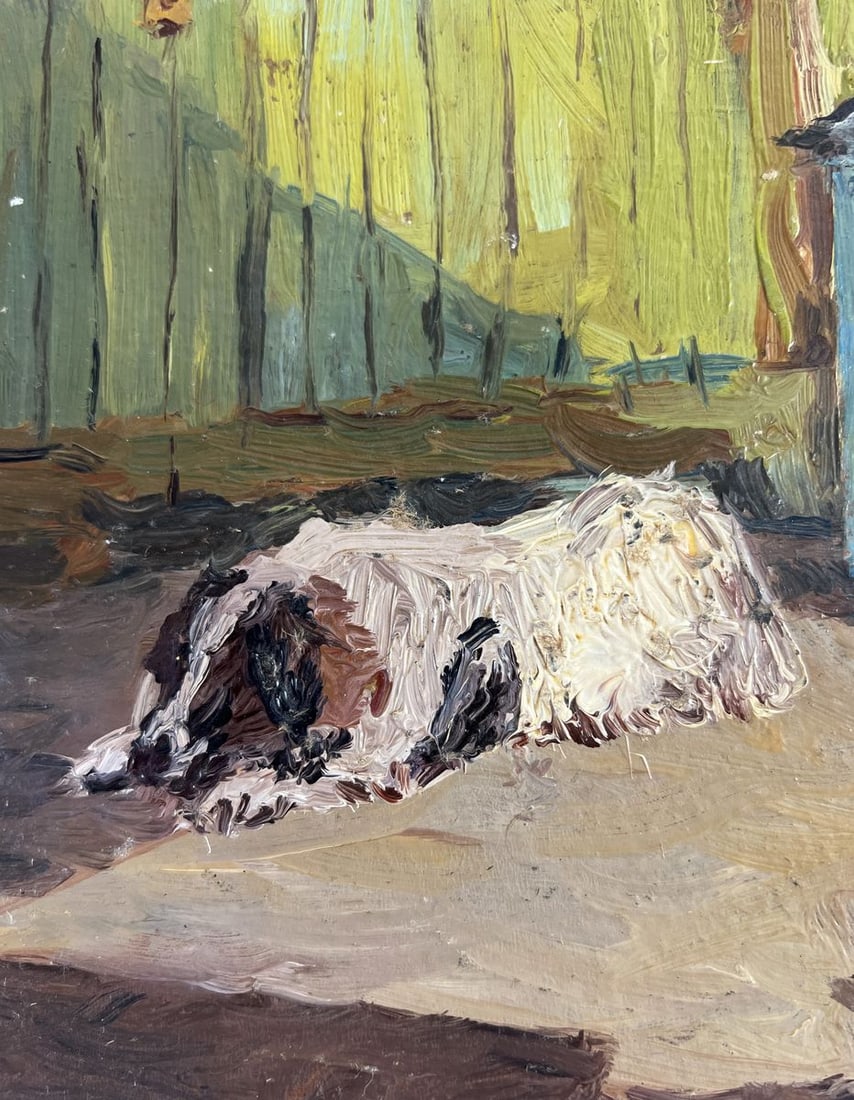 Oil painting The booth and the faithful dog Volodymyr Benfialov - 7