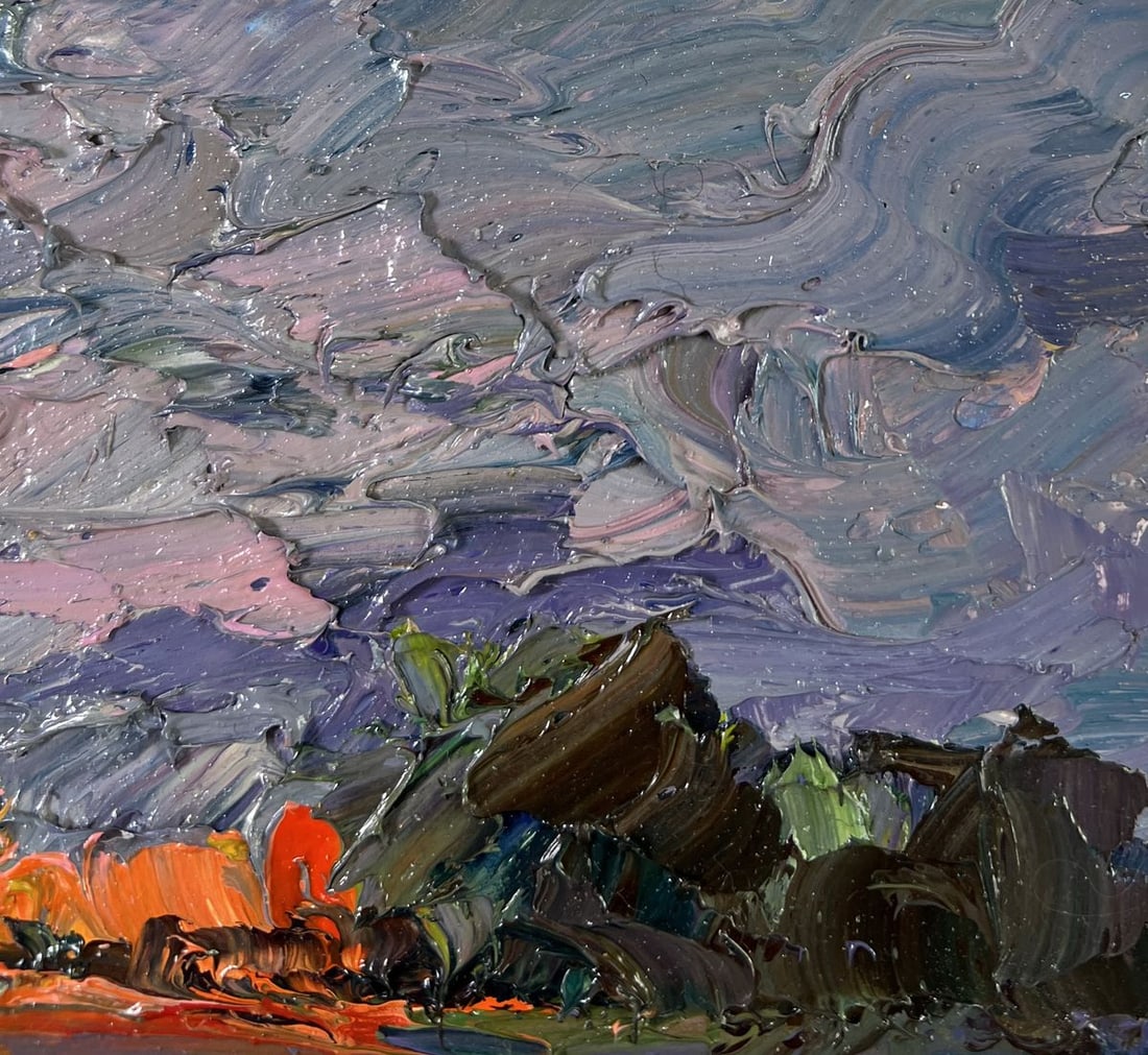 Oil painting Geese in the yard Boris Serdyuk - 4