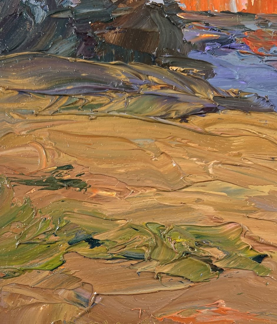 Oil painting Geese in the yard Boris Serdyuk - 7