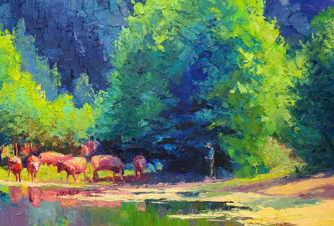 Oil painting Herd of cows Boris Serdyuk - 5
