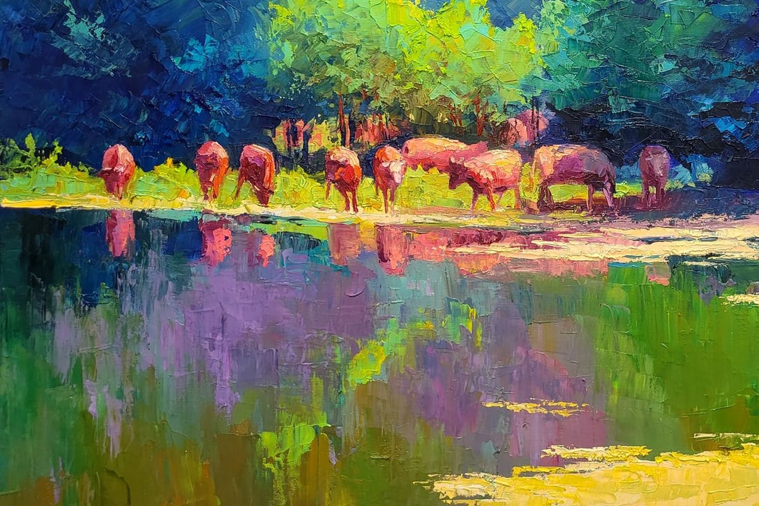 Oil painting Herd of cows Boris Serdyuk - 6
