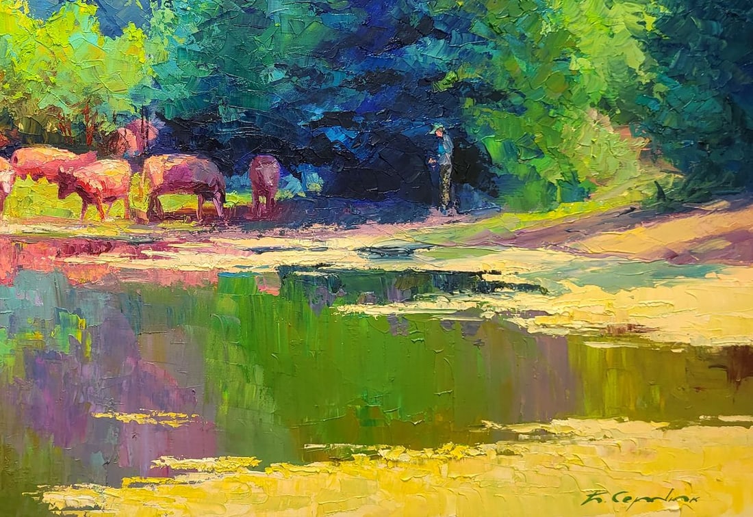 Oil painting Herd of cows Boris Serdyuk - 7