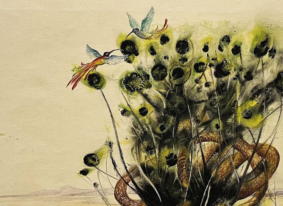 Watercolor painting Desert dwellers Dmytro Startsev - 4