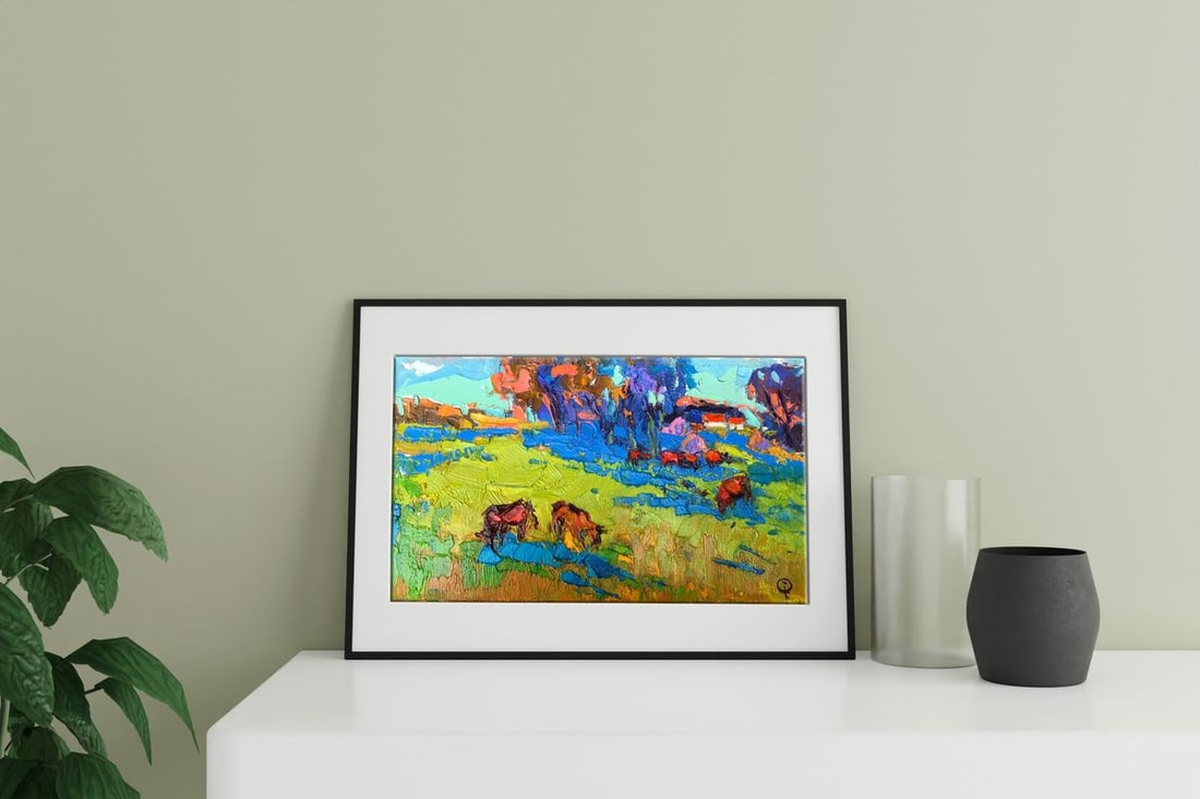 Oil painting Morning meadows Oksana Kalenyuk - 3