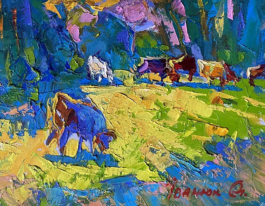 Oil painting On the edge of the forest Alex Kalenyuk - 7