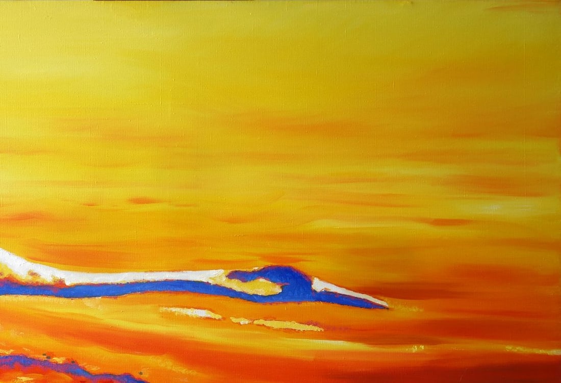 Oil painting Cranes fly Varvarov Anatoly Viktorovich - 5