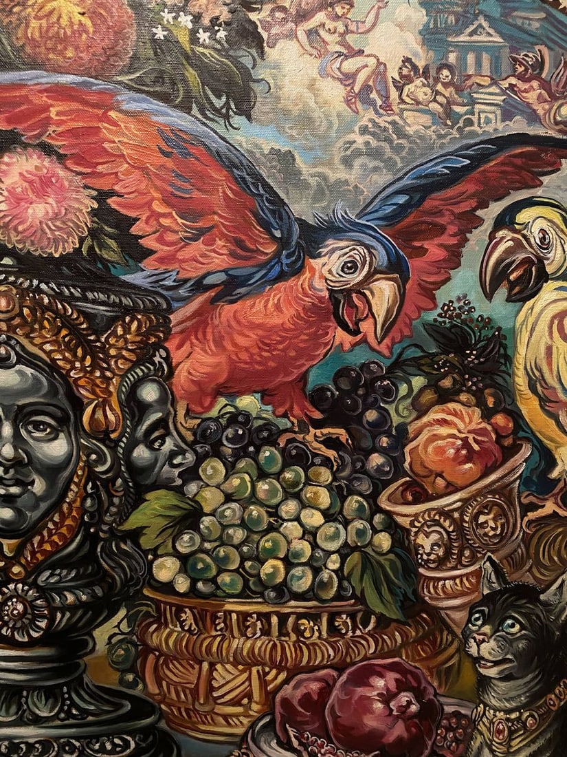 Oil painting Still life with parrots Alexander Arkadievich Litvinov - 7