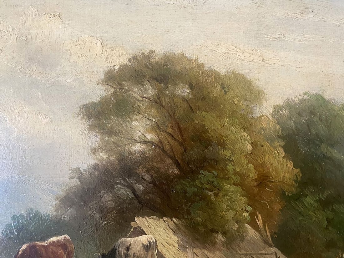 Oil painting Cows at the waterhole European artist - 4