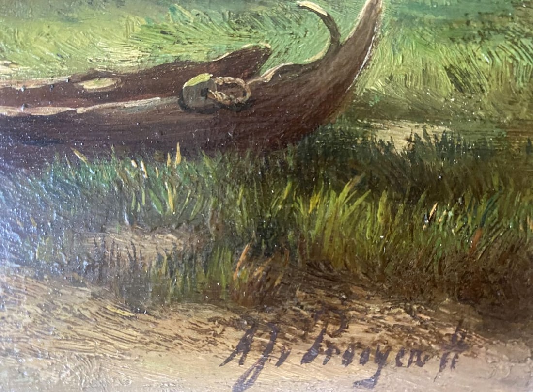 Oil painting Cows at the waterhole European artist - 6