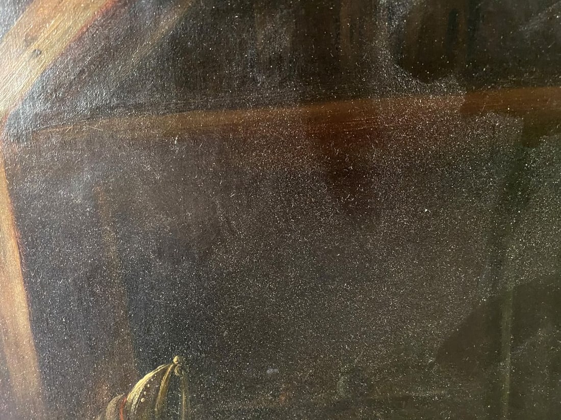 Oil painting Horses in the stall European artist - 5